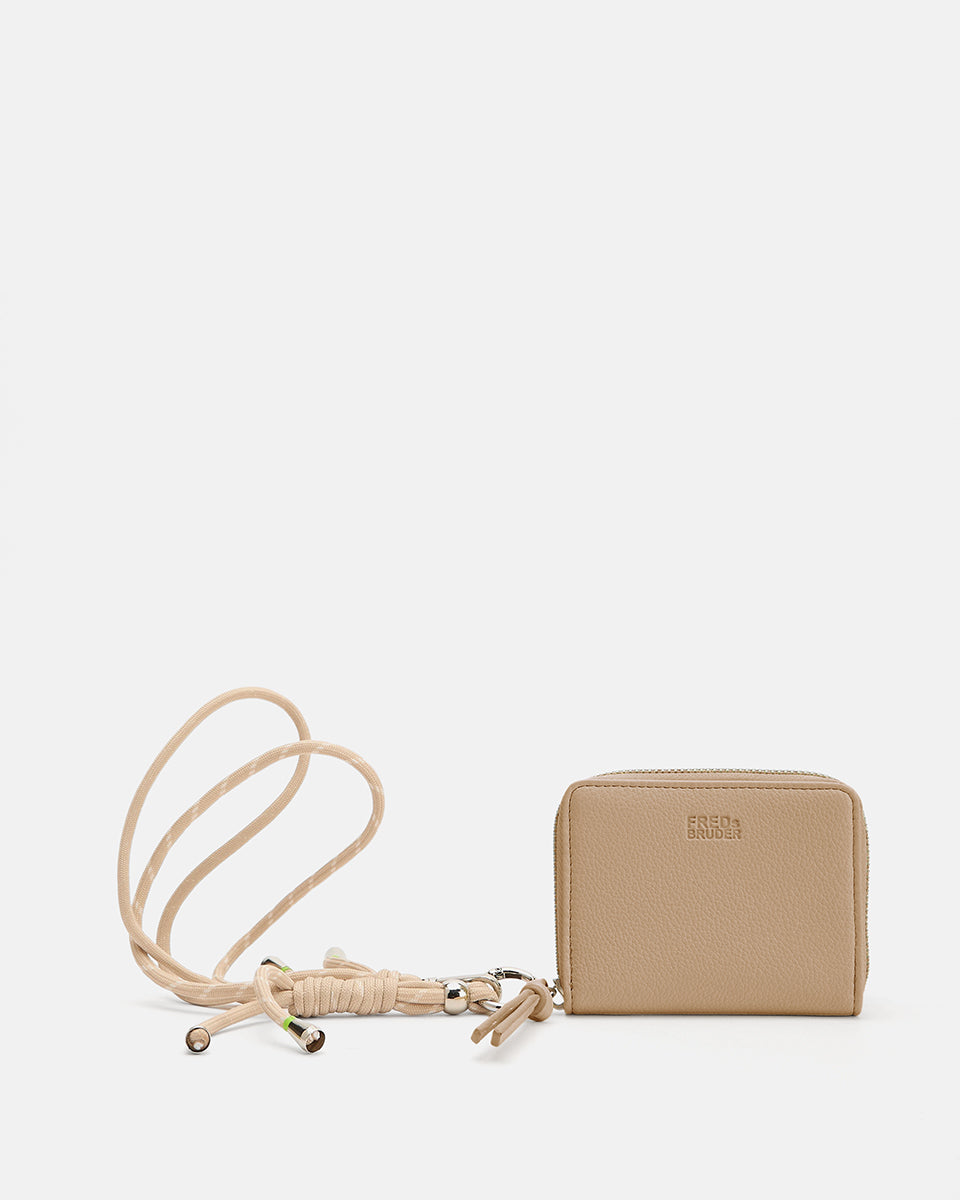 FREDsBRUDER- Accesoires>Damen>Ledergeldbörse>Lederportmonnaie>Kleingeldbeutel- Carry Me Everywhere Nugget- earthy brown / OS-rose / OS