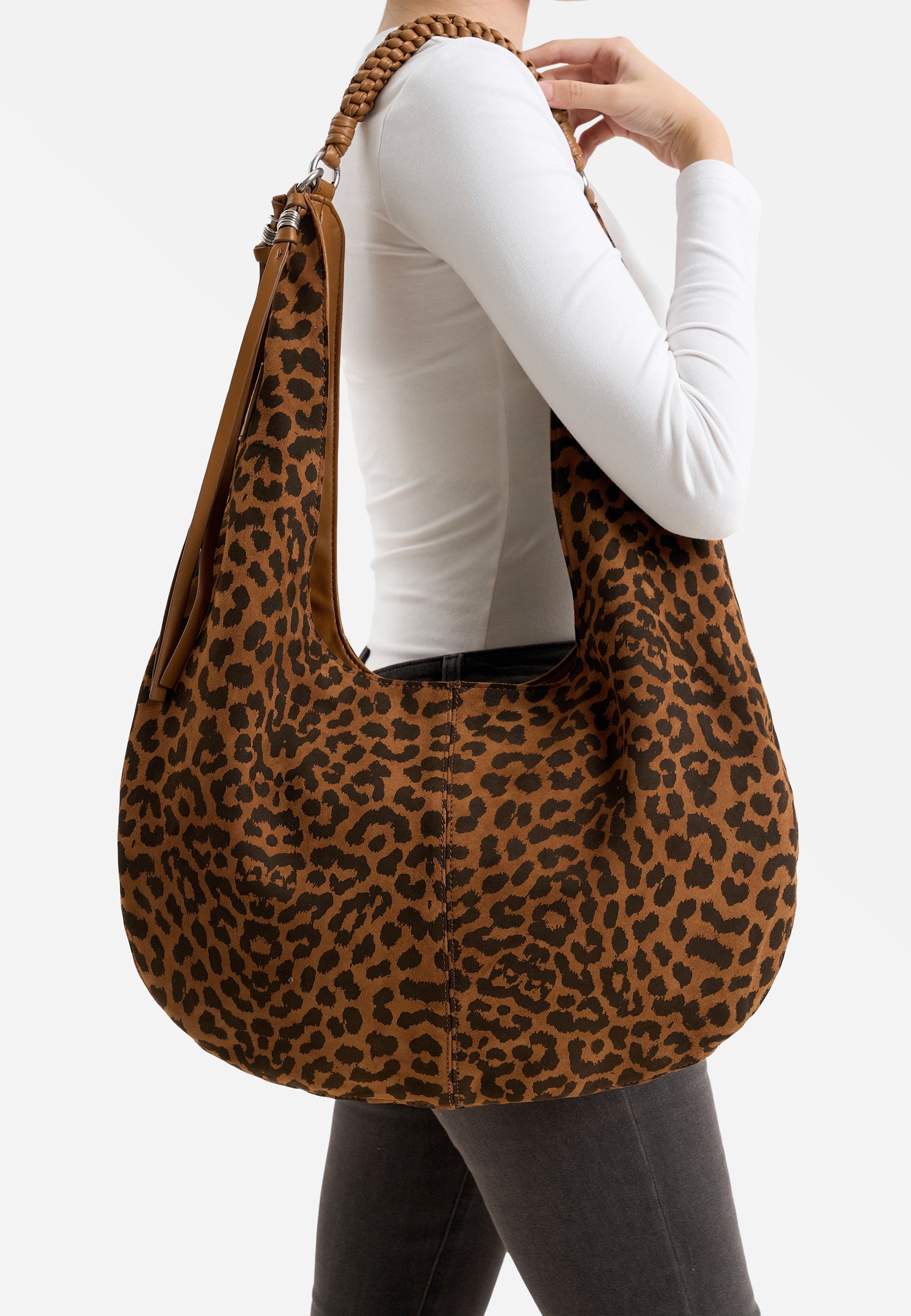 FREDsBRUDER- Handtaschen>Damen>Ledertaschen>Canvastasche>Hobo Taschen- For Lovers Big Hobo Leo- leo print / OS