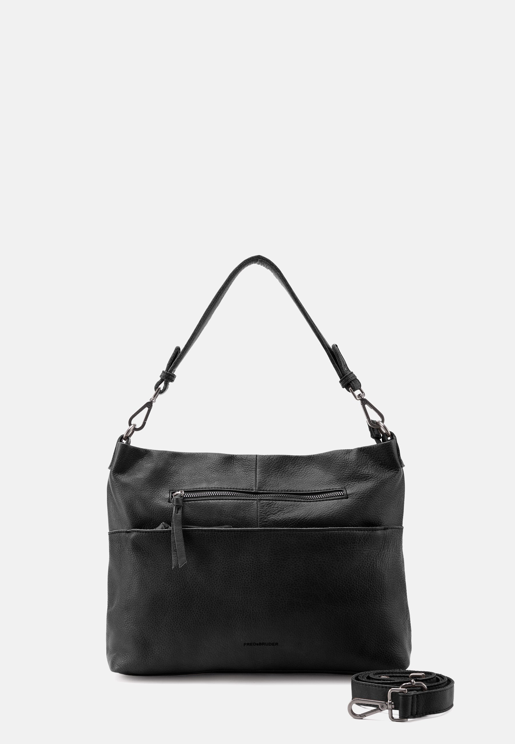 FREDsBRUDER- Handtaschen>Damen>Ledertaschen>Hobo Tasche>Tasche mit Reißverschluss- My Old Friend Hobo With Front Zipper- black / OS-caramel / OS-sky blue / OS