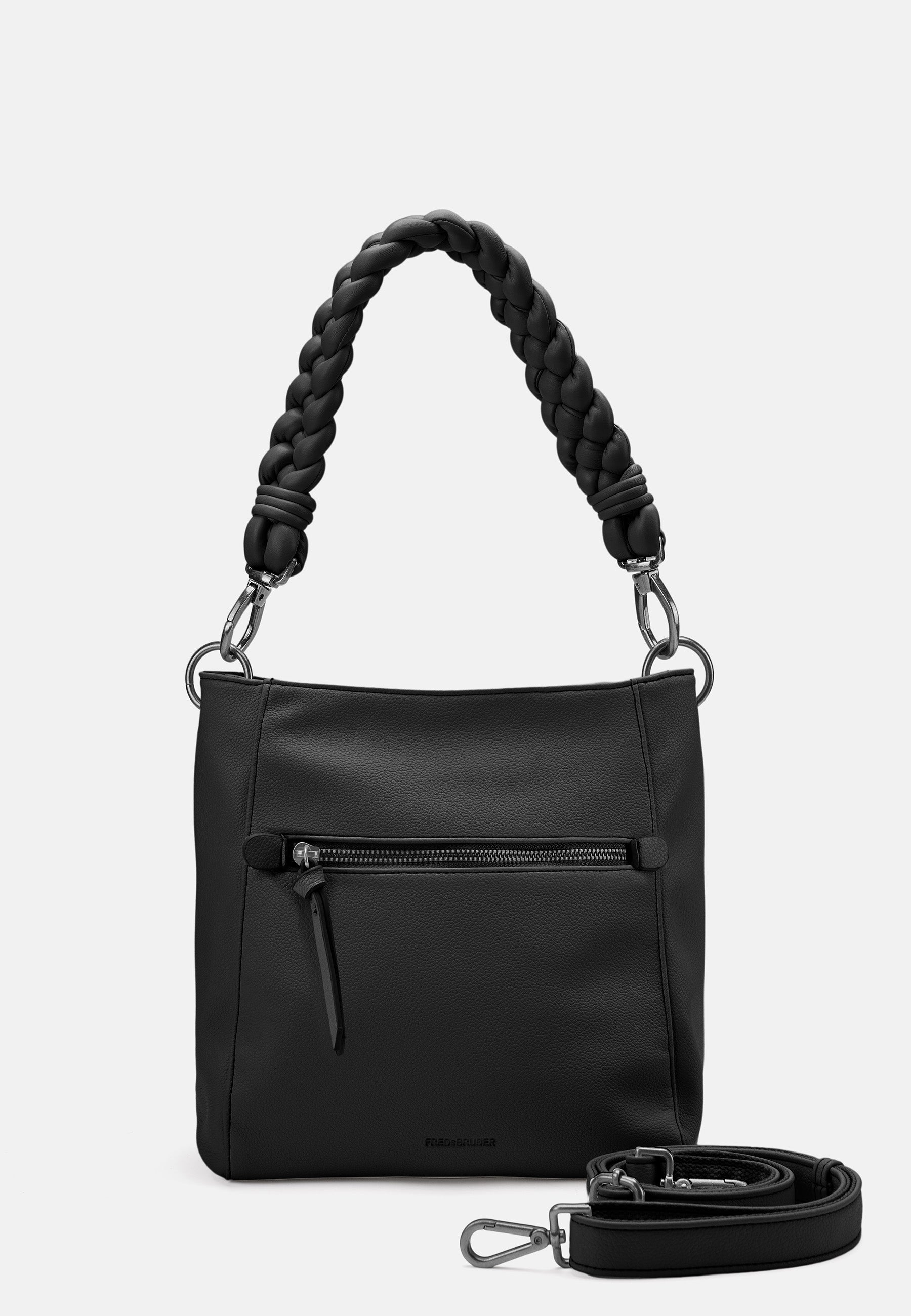 FREDsBRUDER- Handtaschen>Damen>Ledertaschen>Hobo Taschen- Good Vibes Only Midi Hobo- black / OS-oat milk / OS