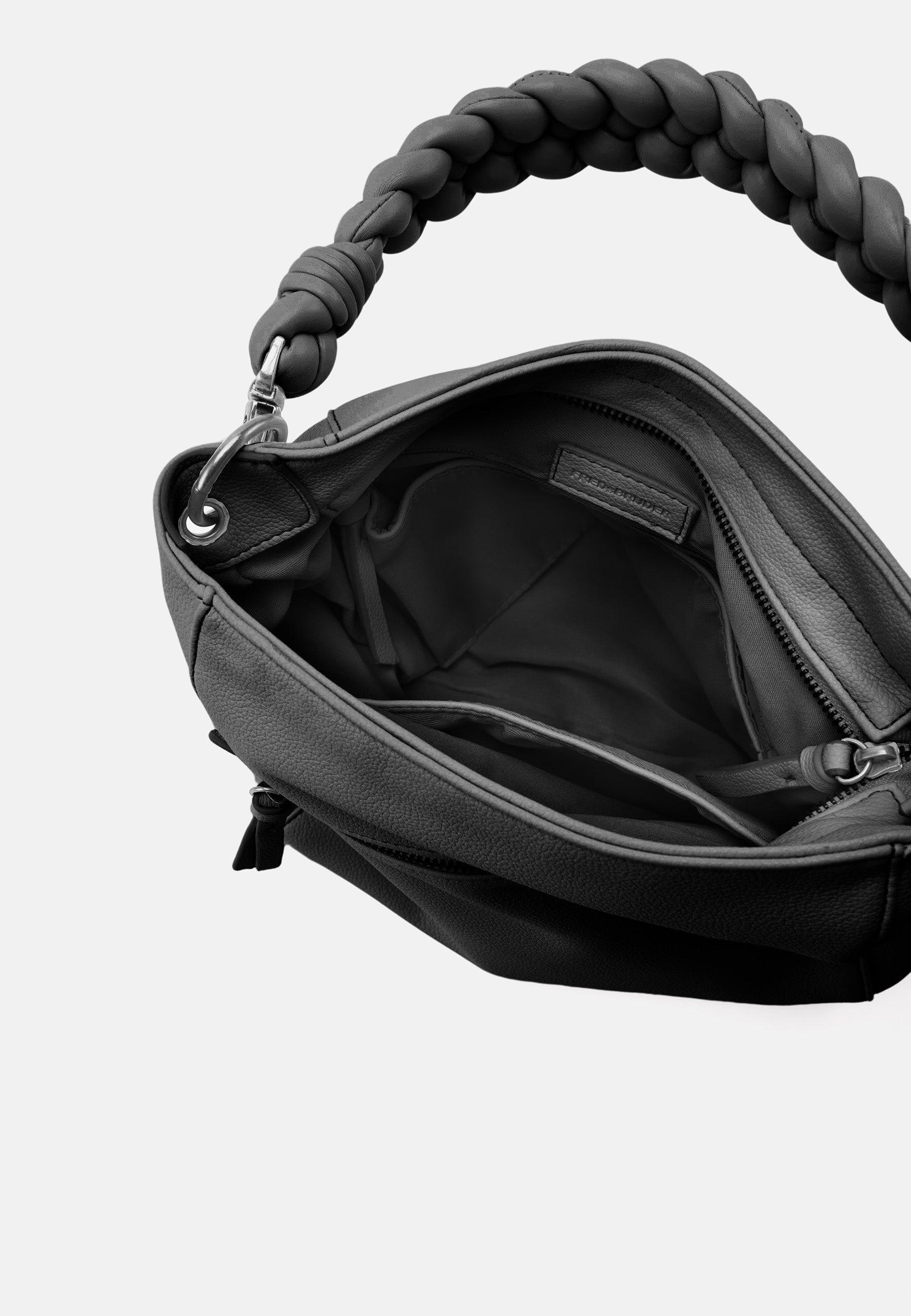 FREDsBRUDER- Handtaschen>Damen>Ledertaschen>Hobo Taschen- Good Vibes Only Midi Hobo- black / OS-oat milk / OS