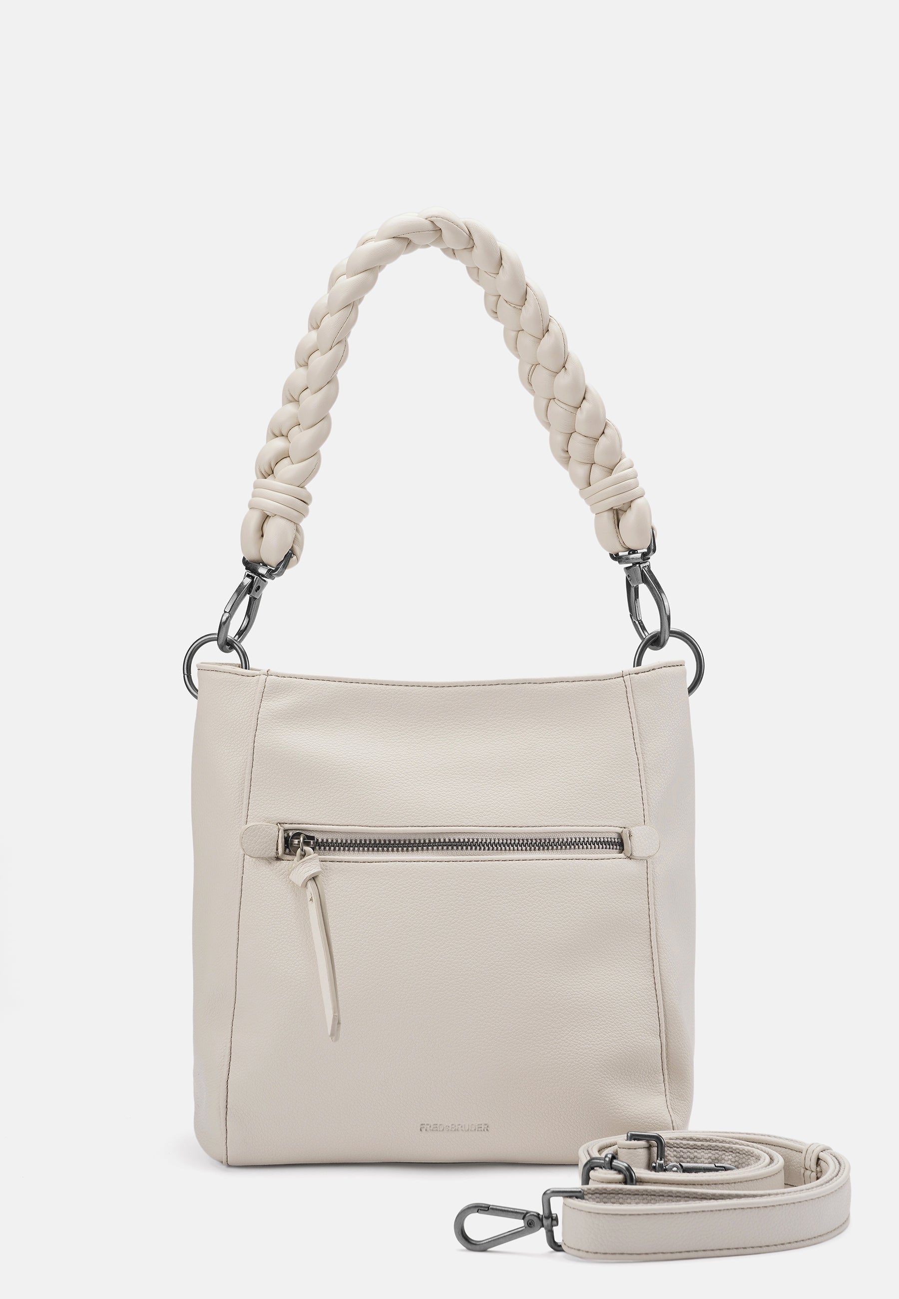 FREDsBRUDER- Handtaschen>Damen>Ledertaschen>Hobo Taschen- Good Vibes Only Midi Hobo- black / OS-oat milk / OS