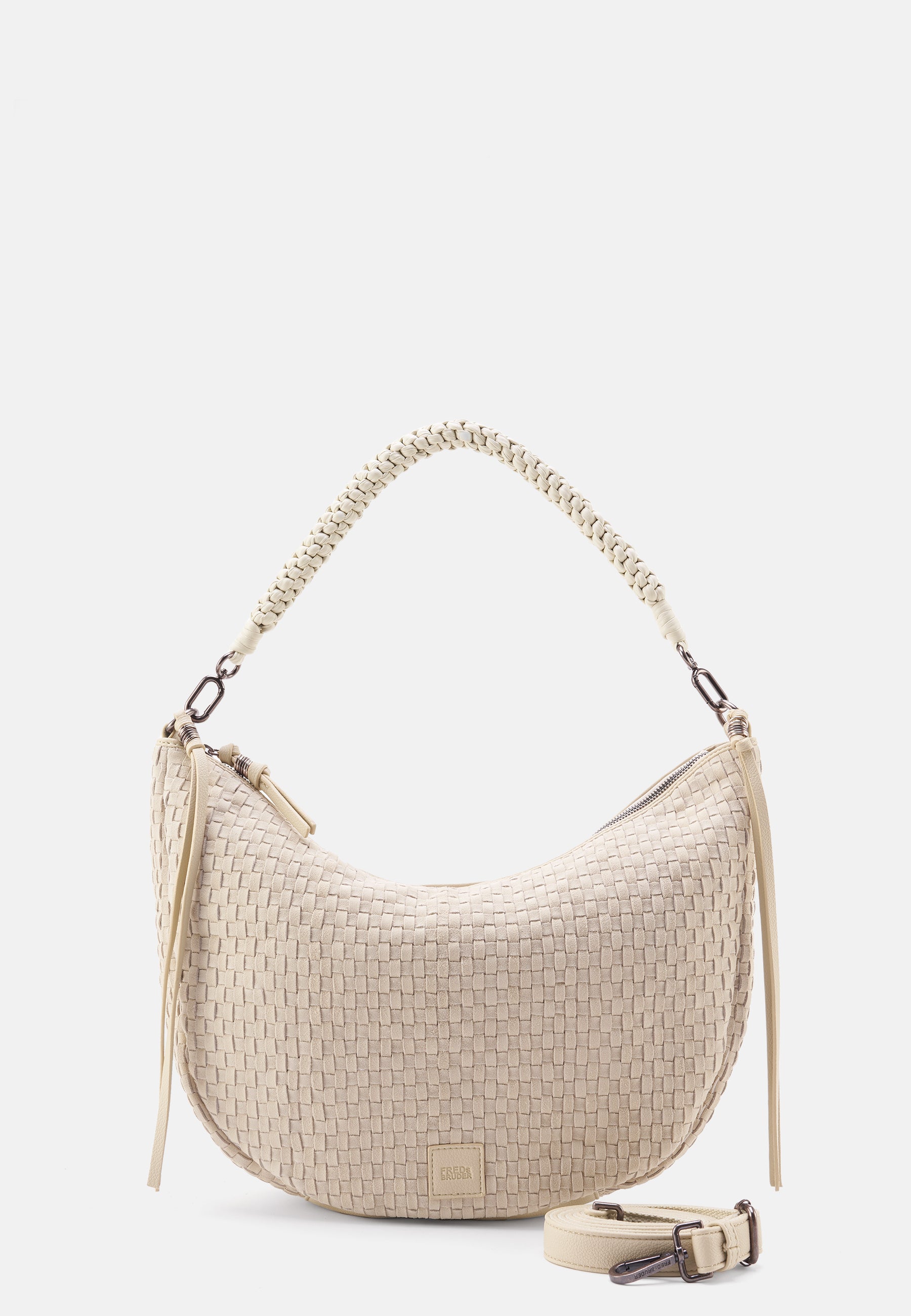 FREDsBRUDER- Handtaschen>Damen>Ledertaschen>Hobo Taschen- Natural Flow Hobo- black / OS-oat milk / OS-caramel / OS