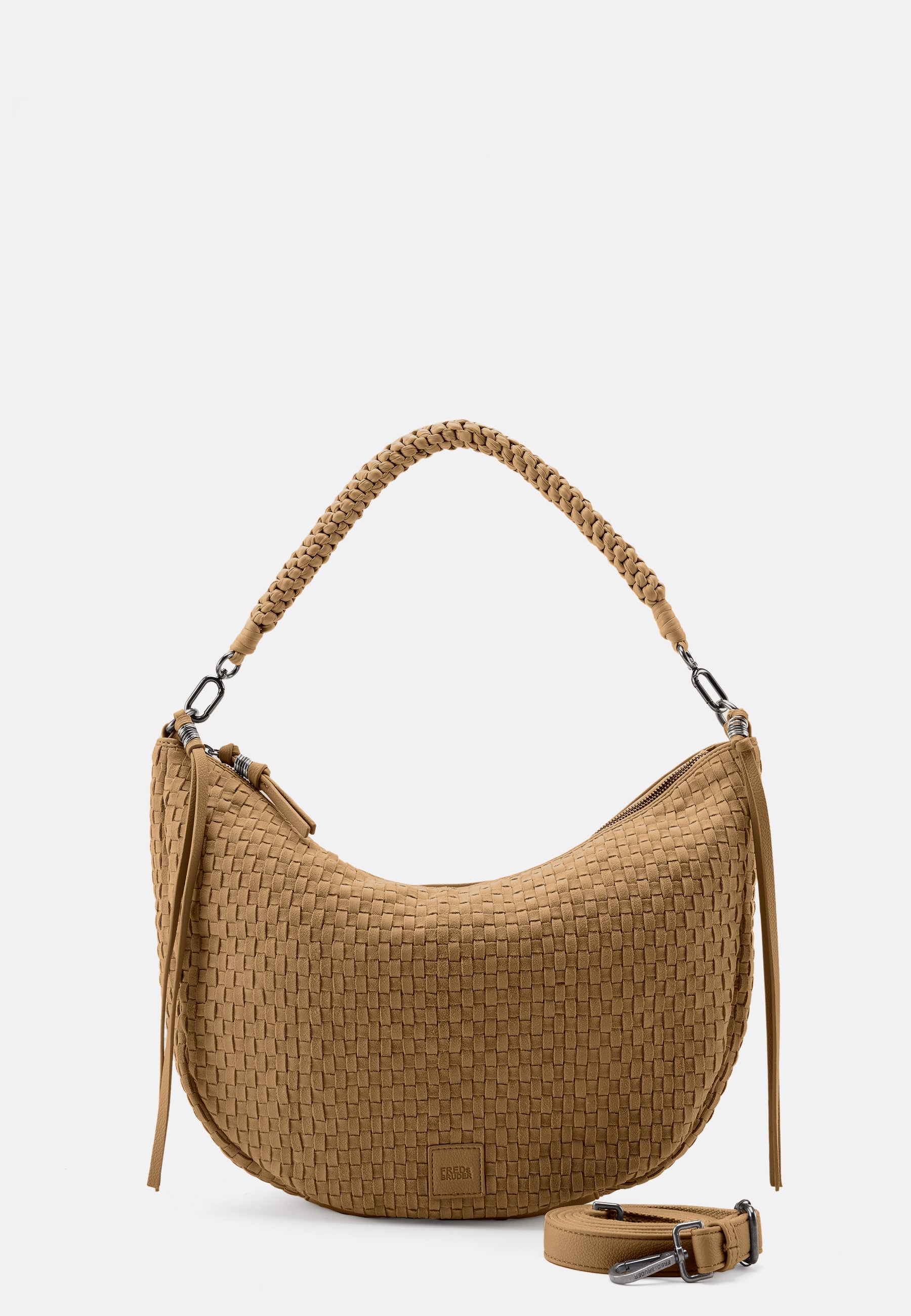 FREDsBRUDER- Handtaschen>Damen>Ledertaschen>Hobo Taschen- Natural Flow Hobo- black / OS-oat milk / OS-caramel / OS