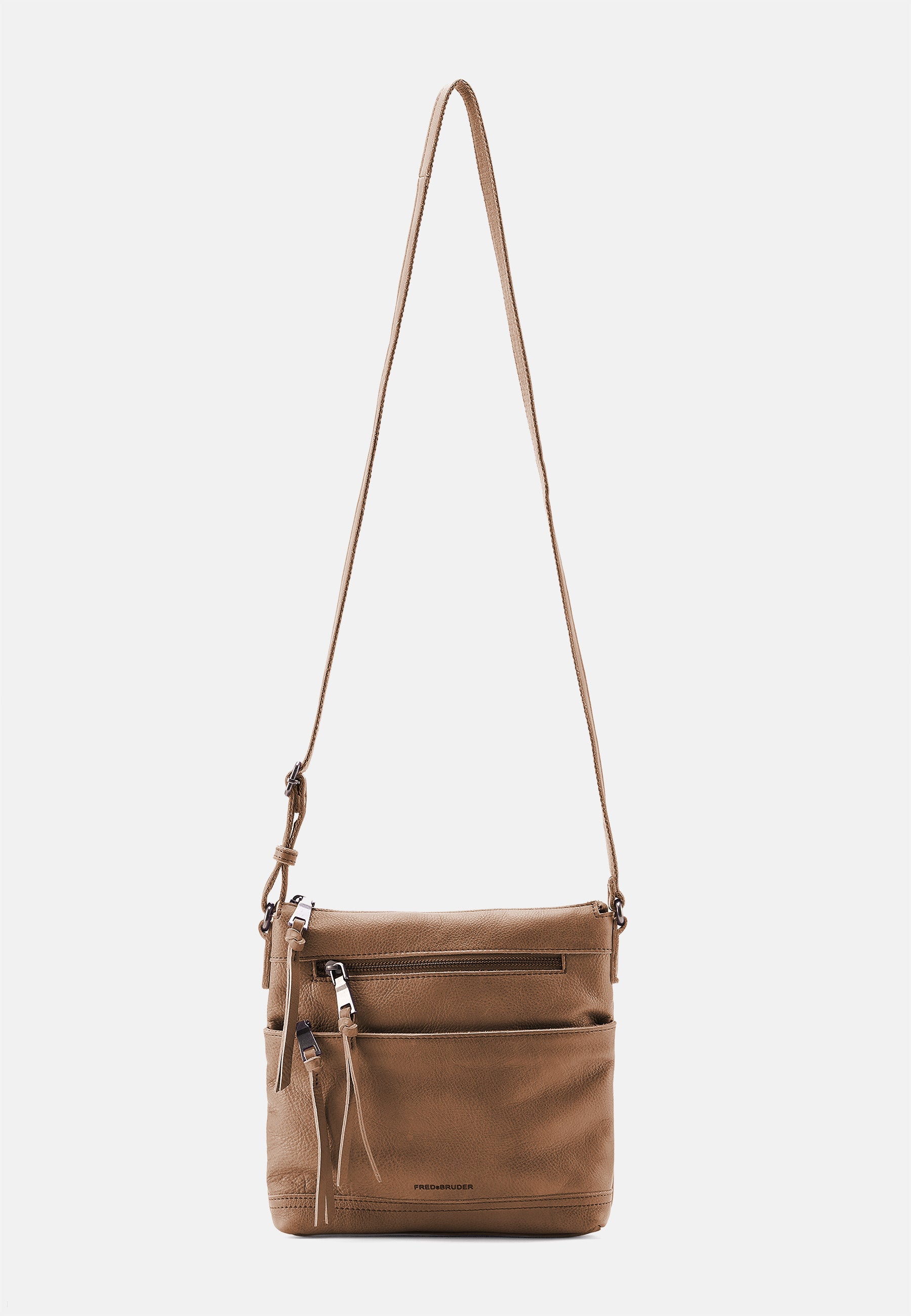 FREDsBRUDER- Handtaschen>Damen>Ledertaschen>Umhängetasche>Tasche mit Reißverschluss- My Old Friend Crossbag With Front Zipper- black / OS-caramel / OS-cactus / OS-sky blue / OS-lavender / OS