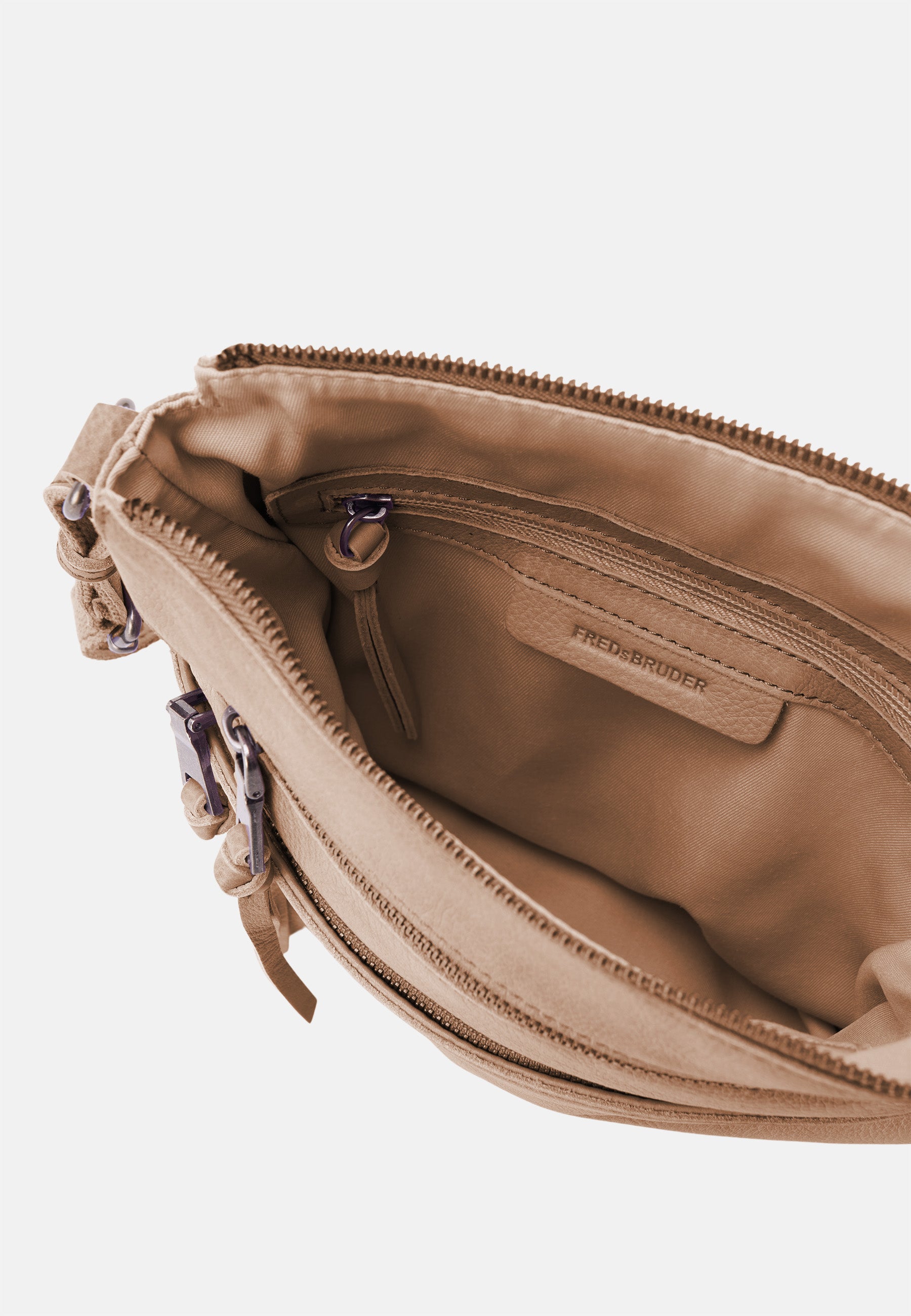 FREDsBRUDER- Handtaschen>Damen>Ledertaschen>Umhängetasche>Tasche mit Reißverschluss- My Old Friend Crossbag With Front Zipper- black / OS-caramel / OS-cactus / OS-sky blue / OS-lavender / OS