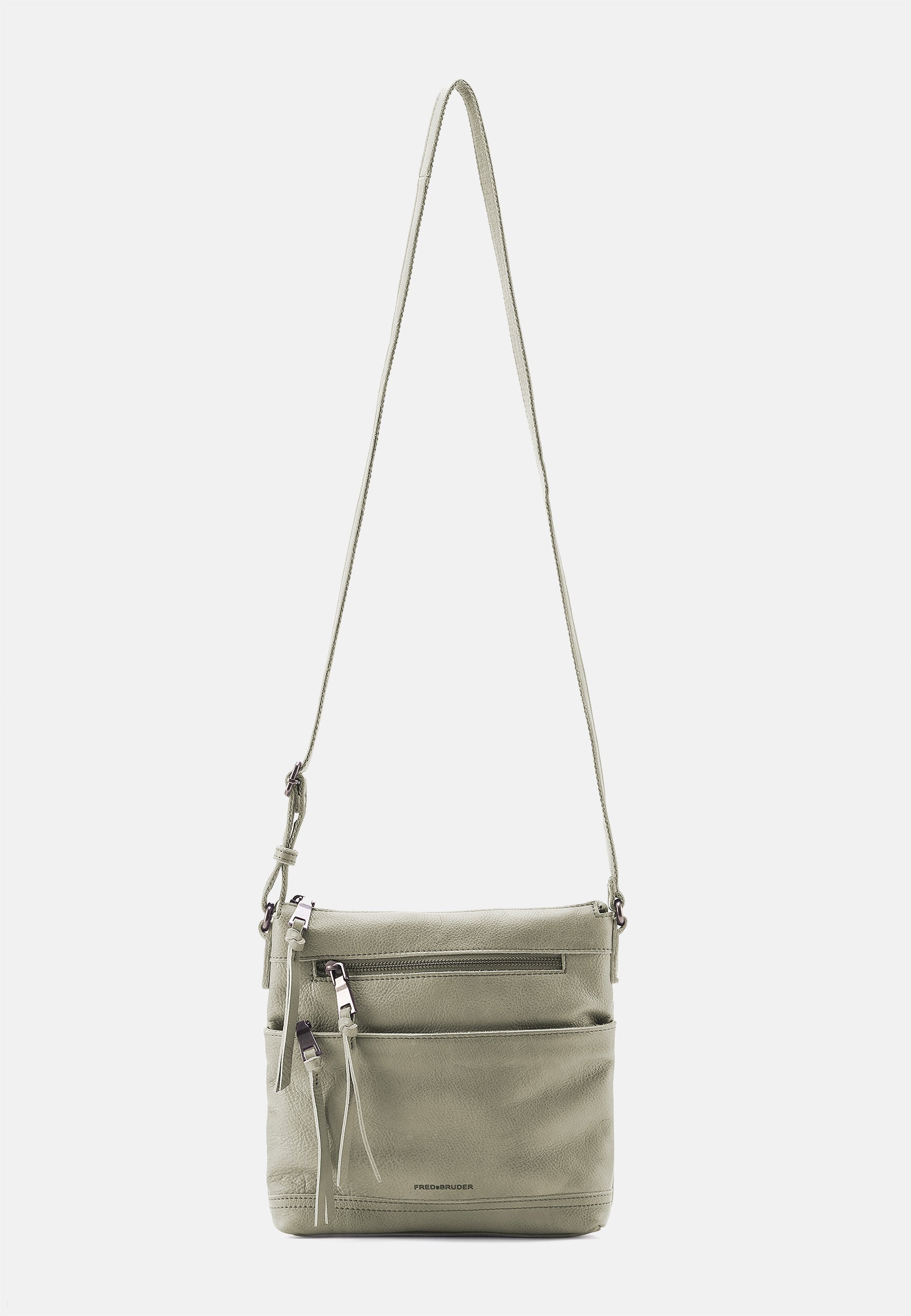 FREDsBRUDER- Handtaschen>Damen>Ledertaschen>Umhängetasche>Tasche mit Reißverschluss- My Old Friend Crossbag With Front Zipper- black / OS-caramel / OS-cactus / OS-sky blue / OS-lavender / OS