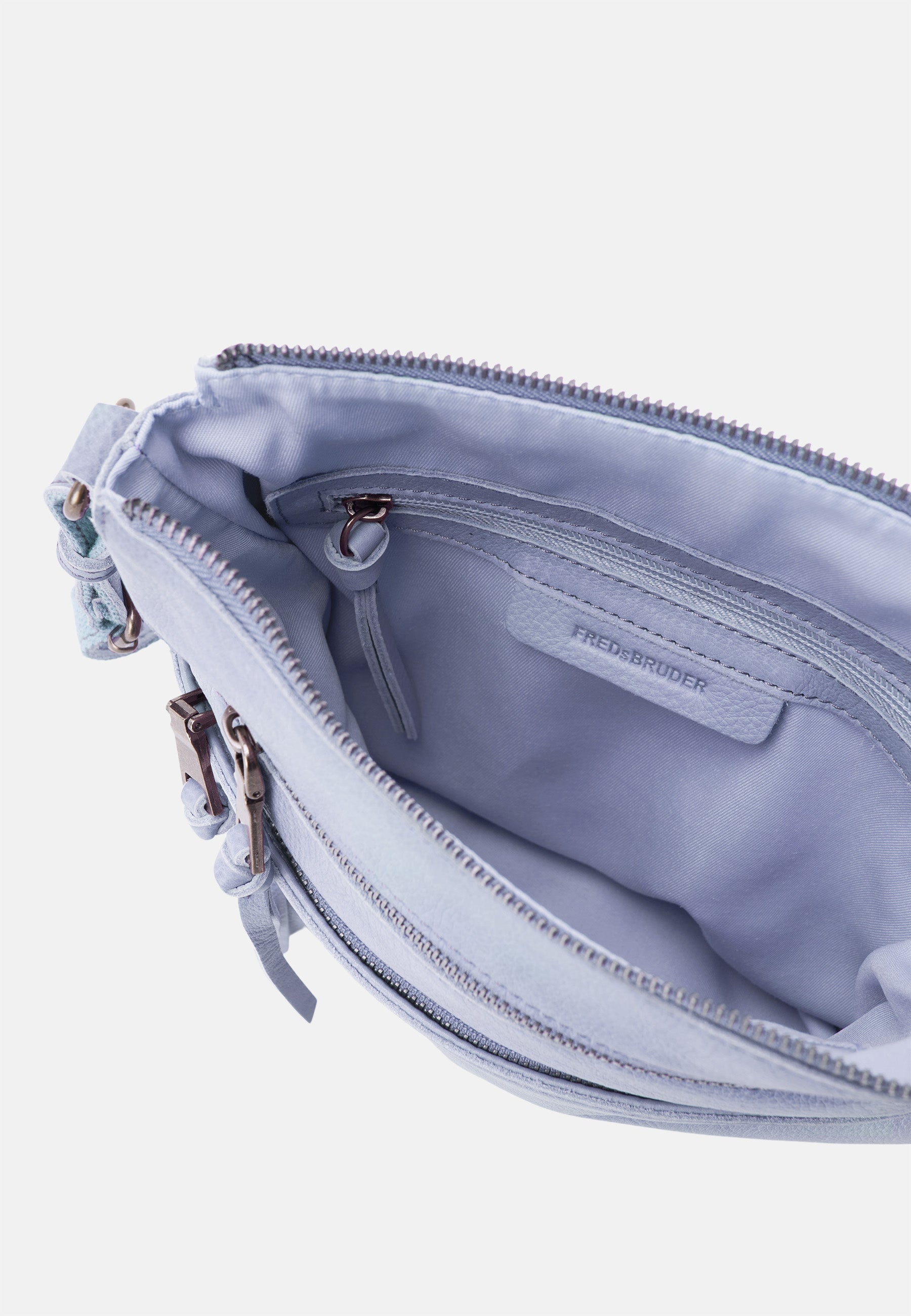 FREDsBRUDER- Handtaschen>Damen>Ledertaschen>Umhängetasche>Tasche mit Reißverschluss- My Old Friend Crossbag With Front Zipper- black / OS-caramel / OS-cactus / OS-sky blue / OS-lavender / OS