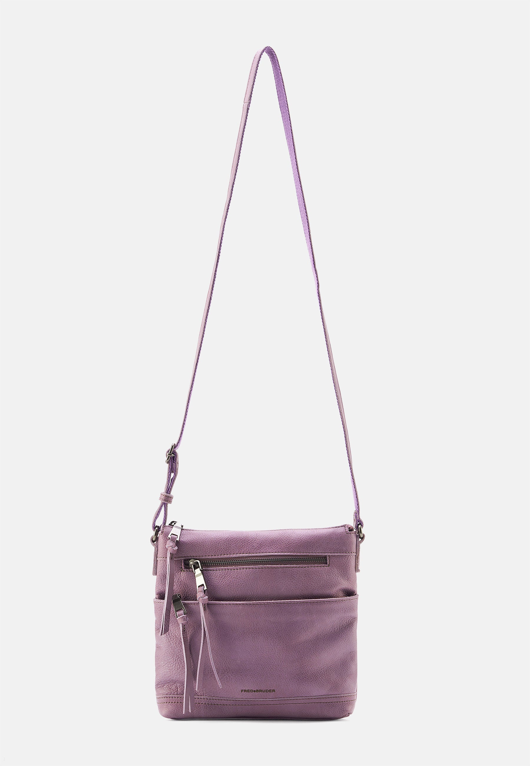 FREDsBRUDER- Handtaschen>Damen>Ledertaschen>Umhängetasche>Tasche mit Reißverschluss- My Old Friend Crossbag With Front Zipper- black / OS-caramel / OS-cactus / OS-sky blue / OS-lavender / OS