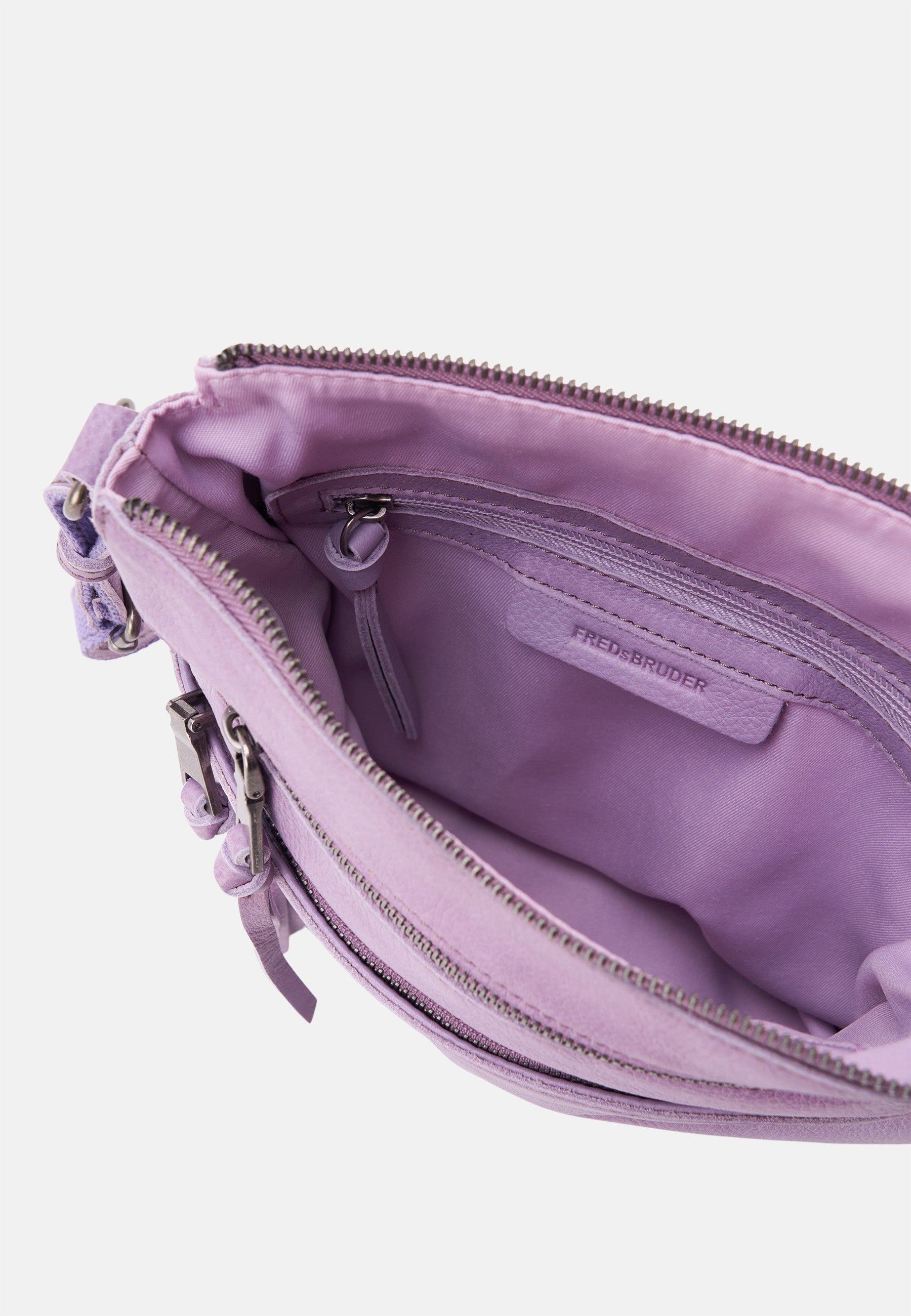 FREDsBRUDER- Handtaschen>Damen>Ledertaschen>Umhängetasche>Tasche mit Reißverschluss- My Old Friend Crossbag With Front Zipper- black / OS-caramel / OS-cactus / OS-sky blue / OS-lavender / OS