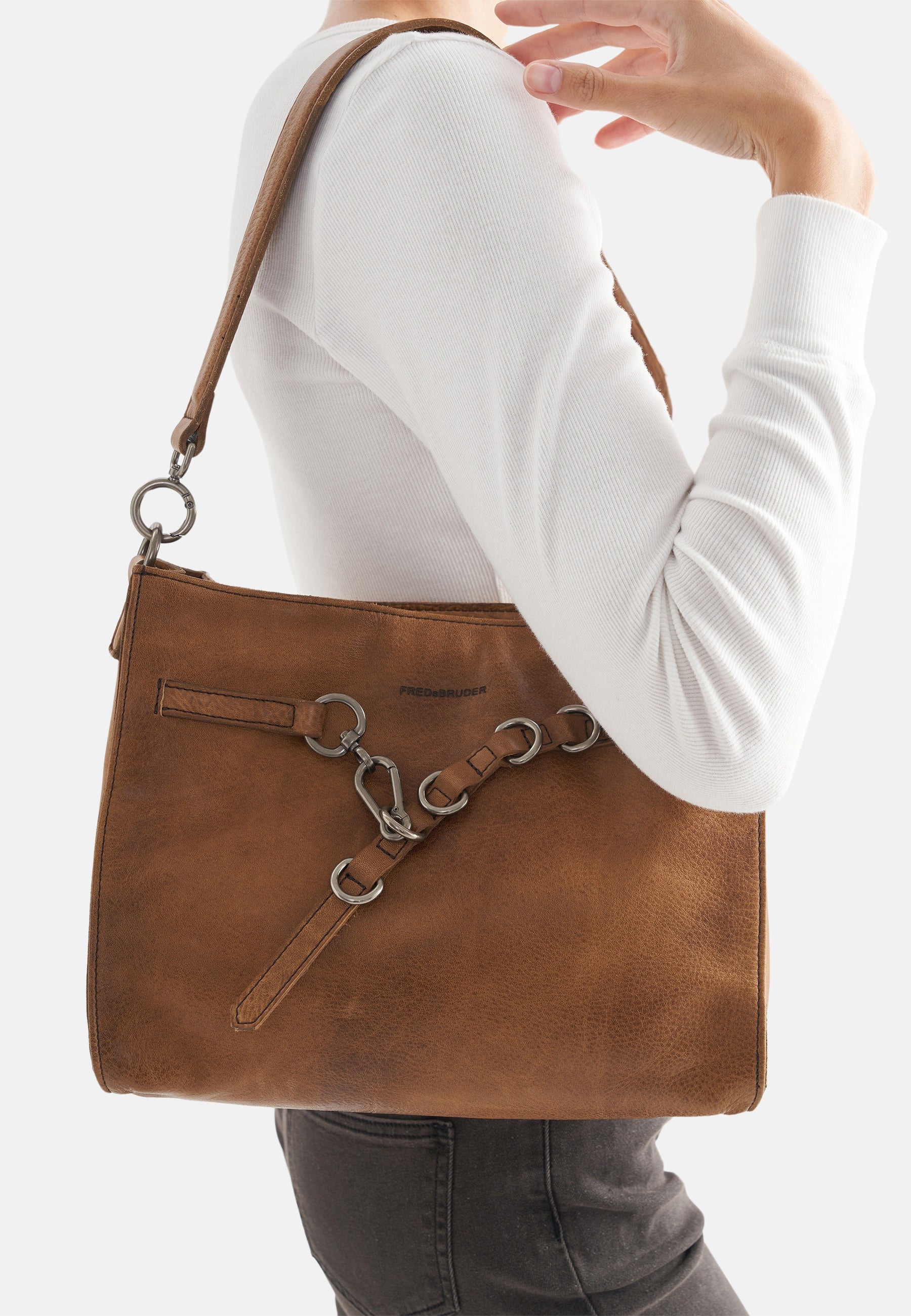 FREDsBRUDER- Handtaschen>Damen>Ledertaschen- Ride Easy Handbag- black / OS-caramel / OS-dirty stone / OS