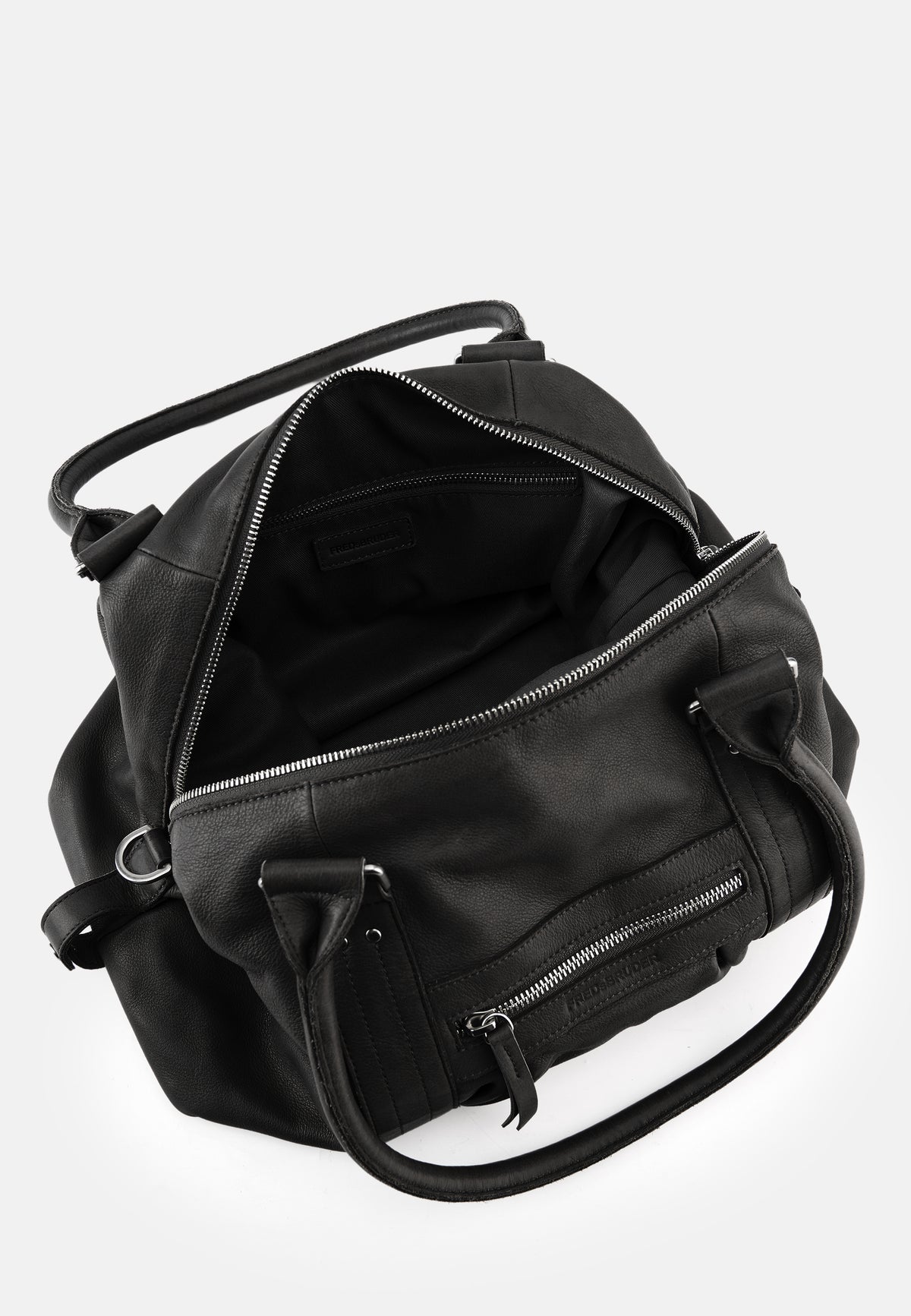 Schultertasche Pocket Play, schwarze Tasche mit Vorderreißverschluss und Innenfach