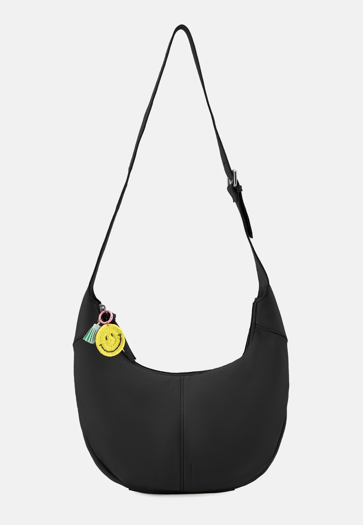 Schwarze Hobo-Tasche mit kurzem Schultergurt und geräumigem Hauptfach