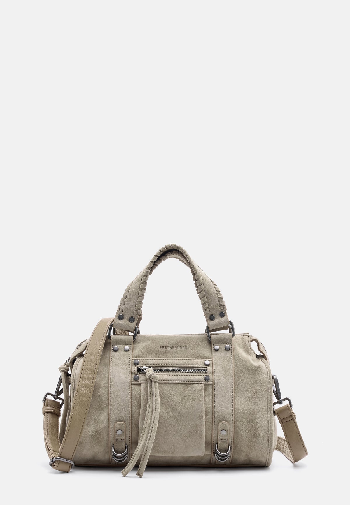 Bowlingtasche Whipstitch Soul in Taupe mit zwei Tragehenkeln und seitlichen Taschen