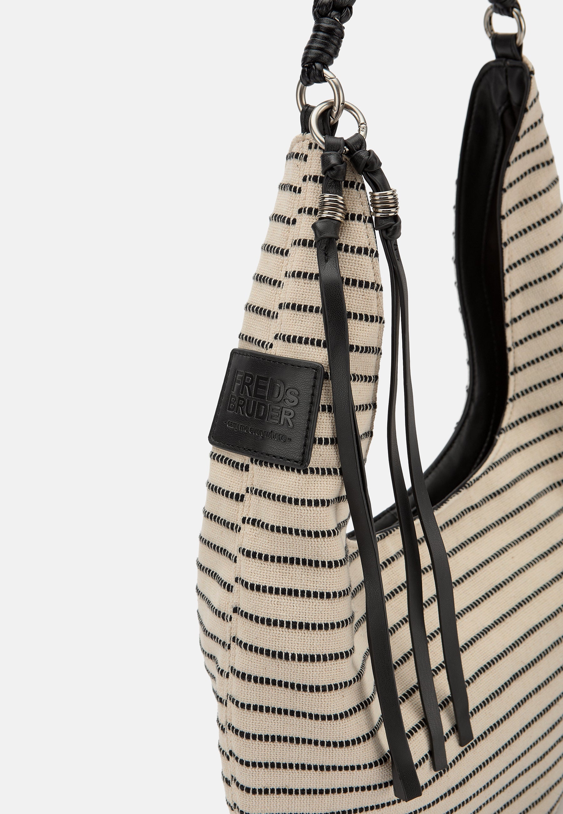 FREDsBRUDER- Handtaschen>Damen>Ledertaschen>Canvastasche>Hobo Taschen- For Lovers Big Hobo Canvas- black / OS