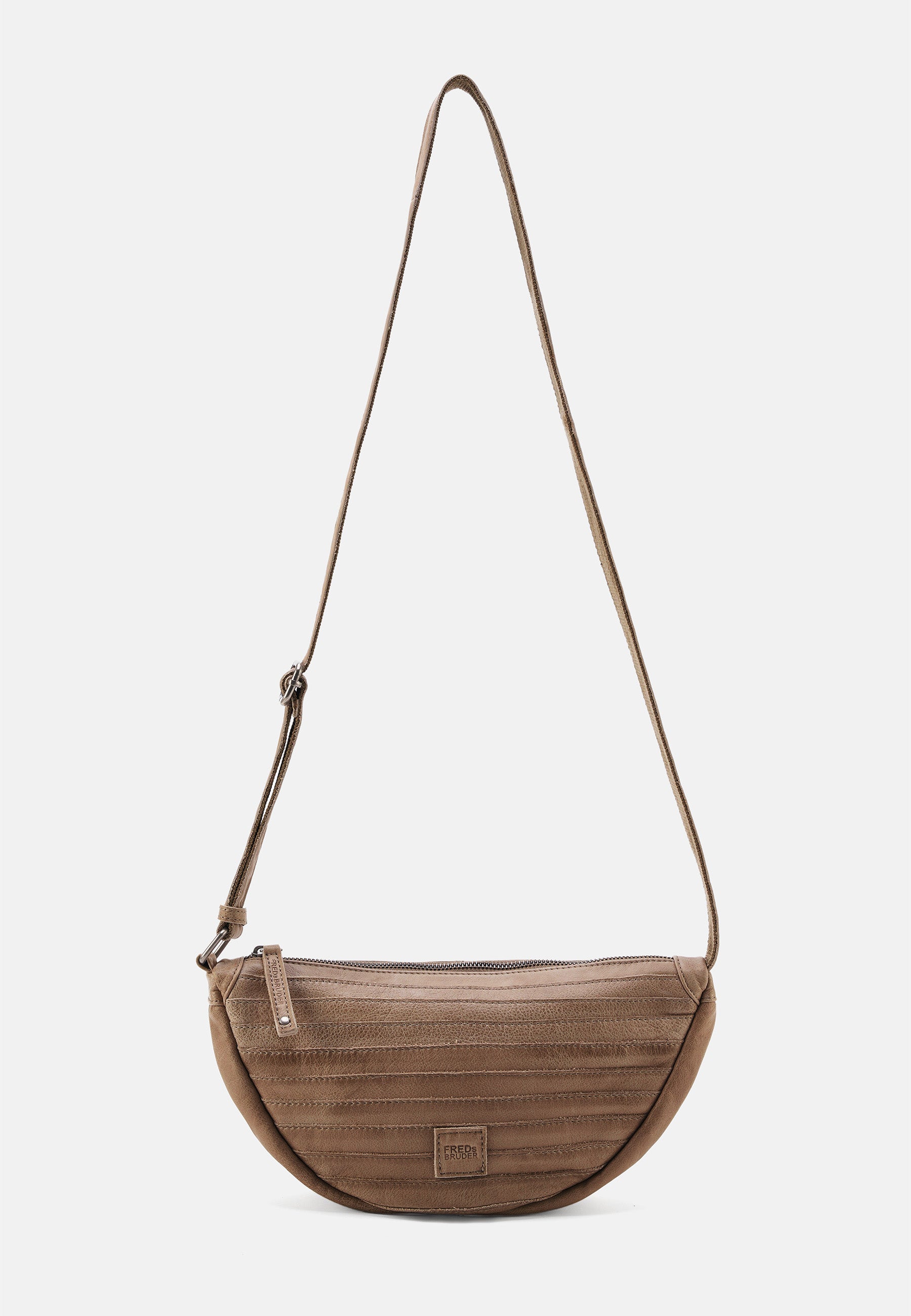 FREDsBRUDER- Handtaschen>Damen>Ledertaschen>Halbmond Tasche- Layer Halfmoon Bag- caramel / OS-sky blue / OS