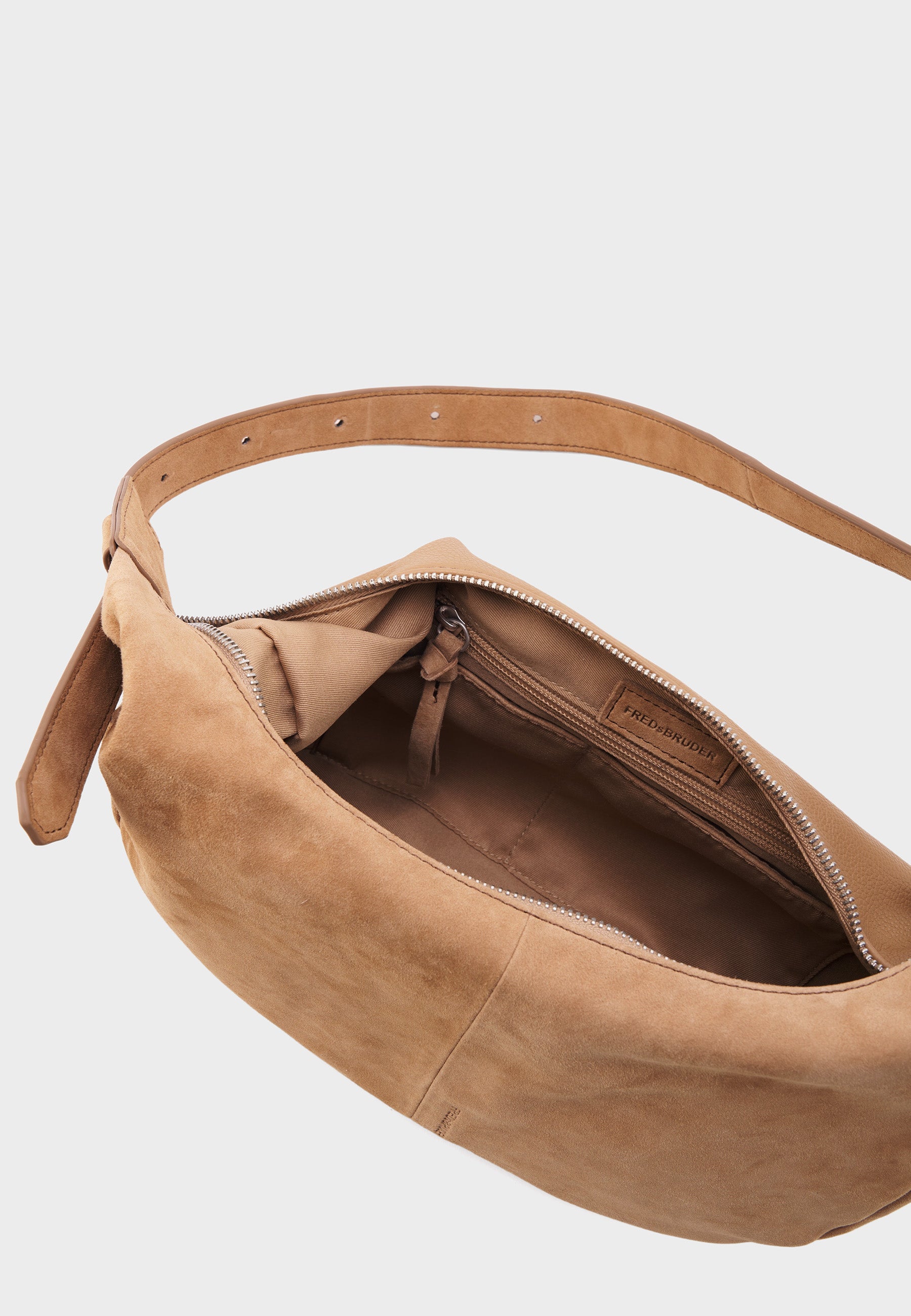 FREDsBRUDER- Handtaschen>Damen>Ledertaschen>Halbrunde Hobo Tasche- Best to Come Round Hobo- soft caramel / OS-powder taupe / OS