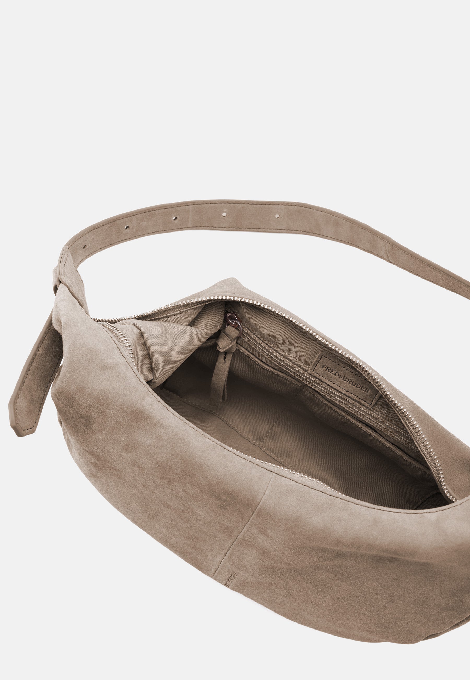 FREDsBRUDER- Handtaschen>Damen>Ledertaschen>Halbrunde Hobo Tasche- Best to Come Round Hobo- soft caramel / OS-powder taupe / OS